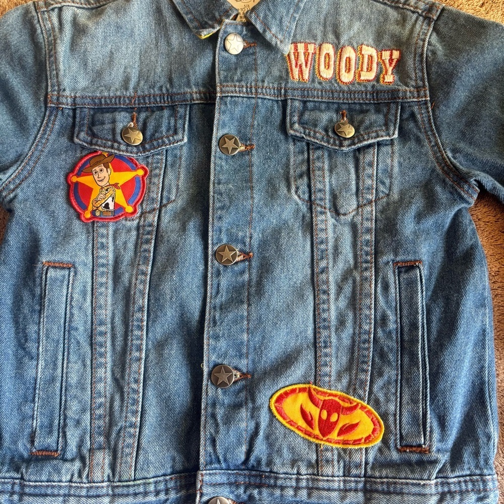Disney Pixar Toy Story Woody denim jacket. size5-6 - Picture 3 of 12